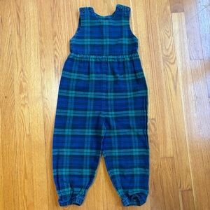 Vintage Girls Lands End Jumper Overalls 4T Cotton Made in USA